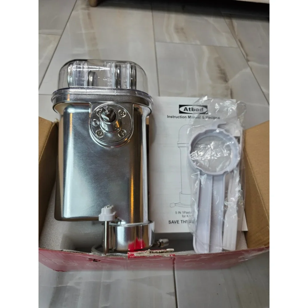 Atbod 5-in-1 Pasta Maker Attachment for KitchenAid Stand Mixer Stainless B2 - Picture 5 of 16